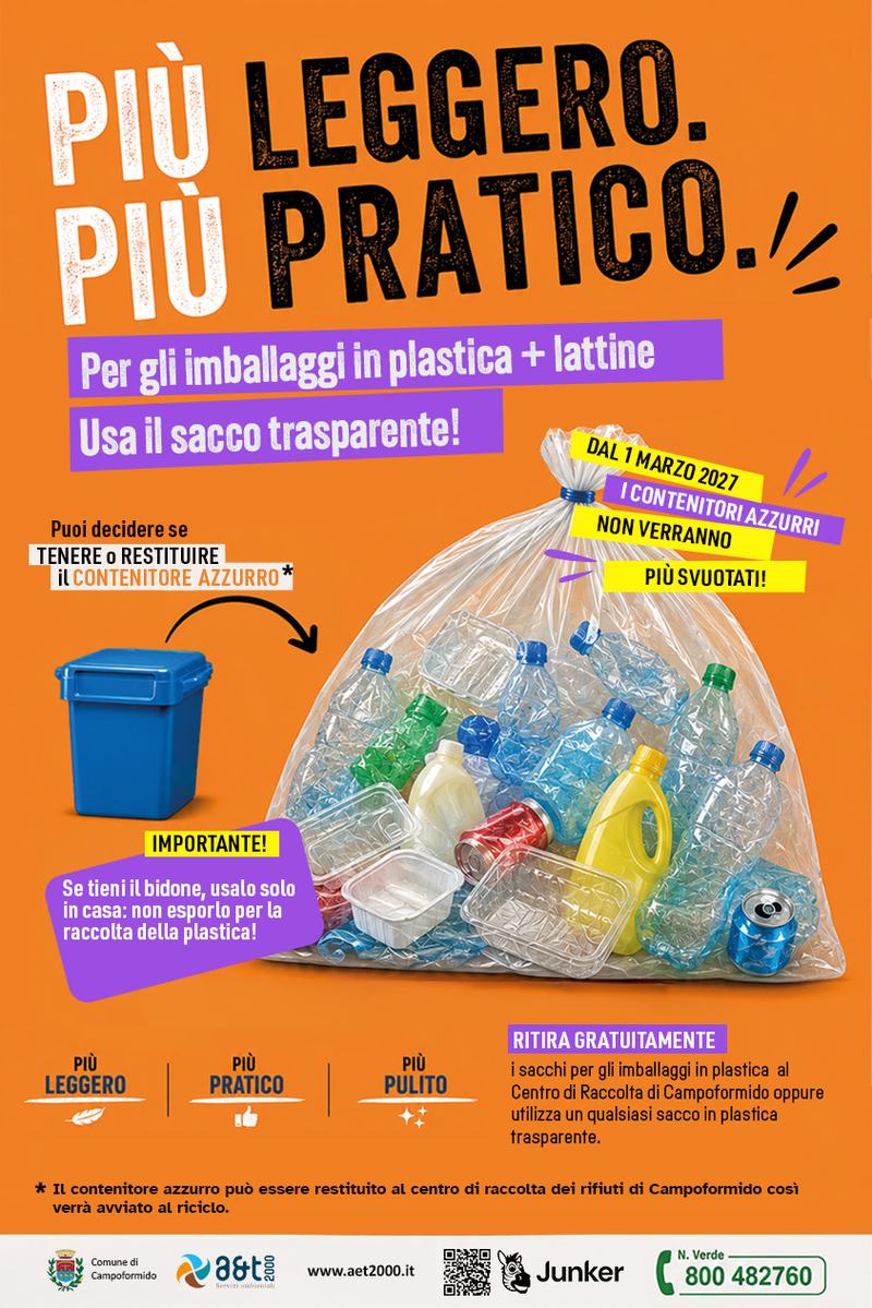 LOCANDINA CAMPOFORMIDO PLASTICA DA BIDONE A SACCO